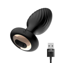 Carregar imagem no visualizador da galeria, Plug anal vibratório com movimento rotativo 360º e comando - Drago 2 - Intoyou
