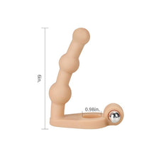 Carregar imagem no visualizador da galeria, Strap-on para dupla penetração com anel vibratório - 14 cm - The Ultra Soft Double
