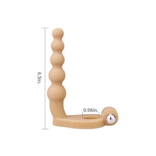Carregar imagem no visualizador da galeria, Strap-on para dupla penetração com anel viibratório  - 16 cm - The Ultra Soft Double
