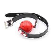 Carregar imagem no visualizador da galeria, Mordaça com bola respirável e cadeado - 4,4cm - Lo king ball gags - Latetobed

