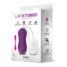 Carregar imagem no visualizador da galeria, Ovo vibratório vaginal com comando + Movimento de sobe e desce - Roxo - Orio
