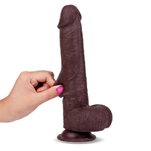 Carregar imagem no visualizador da galeria, Dildo deslizante com dupla camada 9” - Castanho - 22.5cm - Slidy Black - Intoyou
