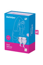 Carregar imagem no visualizador da galeria, Conjunto de 2 copos menstruais reutilizáveis - Feel secure - Satisfyer
