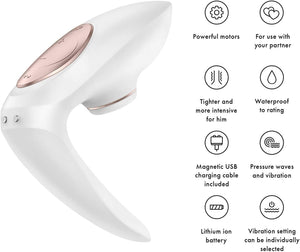 Estimulador de Clitóris e Vibrador para Casal - Pro 4 Couples - Satisfyer