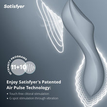 Carregar imagem no visualizador da galeria, Vibrador e estimulador de clitóris por ondas de pressão - Curvy Trinity 3 - Cinza - Satisfyer

