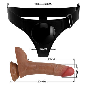 Strap-on vibratório - ejaculador  - Oher - Pretty Love