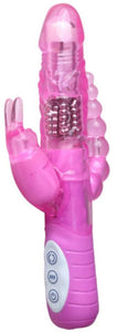 Vibrador triplo - Vaginal, Anal e Clitóris - Rosa - Rabbit Dual Pleasure