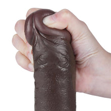 Carregar imagem no visualizador da galeria, Dildo deslizante com dupla camada 9.5” - Castanho - 24 cm - Sliding Skin - LoveToy
