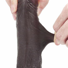 Carregar imagem no visualizador da galeria, Dildo deslizante com dupla camada 7” - Castanho - 18 cm - Sliding Skin - LoveToy
