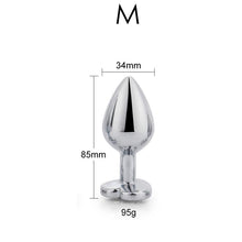 Carregar imagem no visualizador da galeria, Plug anal com brilhante coração - Heart white - Branco - M - AfterDark
