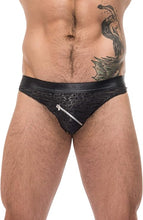 Carregar imagem no visualizador da galeria, Cueca preta com fechos - Zip it -  Male Power
