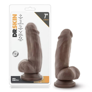 Dildo realístico - 18 cm - Castanho - Mr. Smith - Dr. Skin