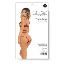 Carregar imagem no visualizador da galeria, Body bordeux com abertura nas zonas íntimas - Walk Away Crotchless Teddy - René Rofé
