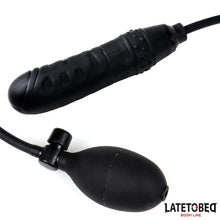 Carregar imagem no visualizador da galeria, Dildo insuflável preto - 16.5 cm - Inflatable dildo - Latetobed
