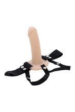 Carregar imagem no visualizador da galeria, Strap-on oco bege - 14 cm - Our first hollow strap-on - Selopa
