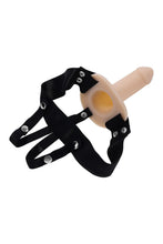 Carregar imagem no visualizador da galeria, Strap-on oco bege - 14 cm - Our first hollow strap-on - Selopa
