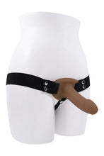 Carregar imagem no visualizador da galeria, Strap-on oco castanho - 14 cm - Our first hollow strap-on - Selopa
