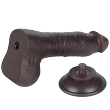 Carregar imagem no visualizador da galeria, Dildo deslizante com dupla camada 8” - Castanho - 20 cm - Sliding Skin - LoveToy
