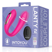 Carregar imagem no visualizador da galeria, Vibrador duplo - para casal - com movimento de rotação 360º e Comando - Lanty- IntoYou
