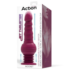 Vibrador com movimento sobe e desce - 24 cm - Jet Thruster Rocket - Double Action