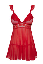 Carregar imagem no visualizador da galeria, Camisa de noite e tanga - 863-BAB-3 - Vermelho - Obsessive
