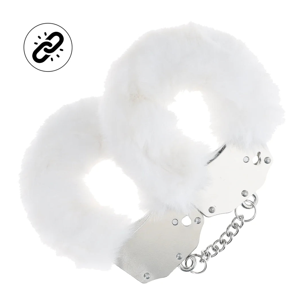 Algemas de metal com pêlo branco - Ouch!