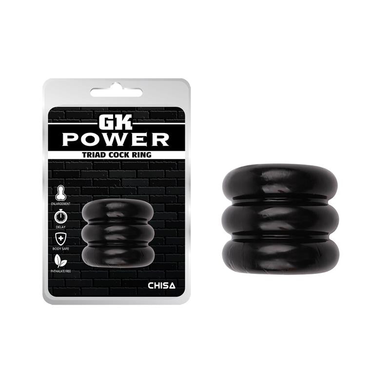 Anel triplo para pénis  - Triad cock ring - GK Power - Chisa