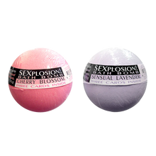 Carregar imagem no visualizador da galeria, Bomba de banho com aroma e 3 cartas com posições - Bath bombs - Sexplosion!
