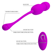 Carregar imagem no visualizador da galeria, Ovo vibratório vaginal com comando e movimento sobe e desce - Callieri - Pretty Love
