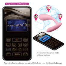 Carregar imagem no visualizador da galeria, Vibrador vaginal e clitóris com APP - Baird - Rosa - Pretty Love
