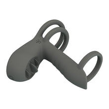 Carregar imagem no visualizador da galeria, Vibrador para casal/engrossador de pénis com estimulador de clitóris, anel duplo para pénis e testículos - Jammy - Pretty Love
