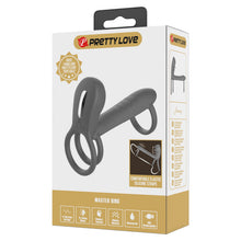 Carregar imagem no visualizador da galeria, Vibrador para casal/engrossador de pénis com estimulador de clitóris, anel duplo para pénis e testículos - Jammy - Pretty Love
