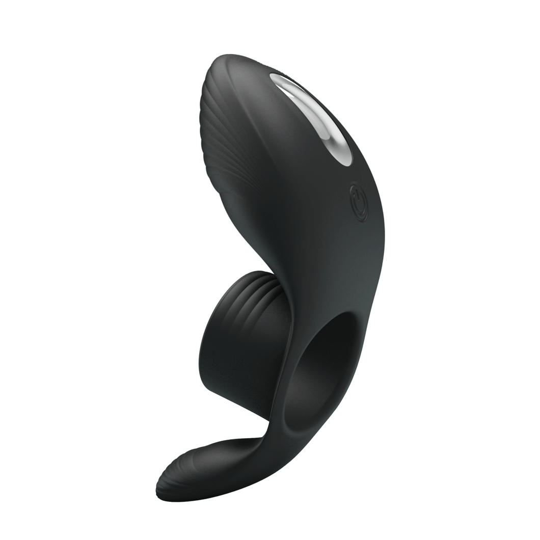 Anel Peniano vibratório com 2 estimuladores - Recarregável - Vibrating Penis Sleeve - Pretty Love
