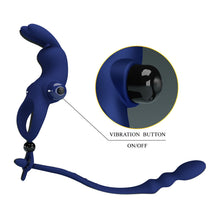 Carregar imagem no visualizador da galeria, Anel vibratório para pénis com plug anal - Ayad - Pretty Love
