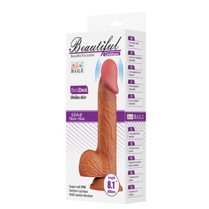 Vibrador realistíco - com comando - 20.6cm - Beautiful Catoblepas Moreno - Baile