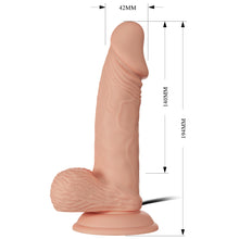 Carregar imagem no visualizador da galeria, Vibrador realístico com comando - Bege - 19.4cm - Beautiful Zebulon - Baile
