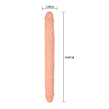Carregar imagem no visualizador da galeria, Dildo realistíco duplo bege - 36 cm - Double dones - Baile
