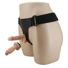 Carregar imagem no visualizador da galeria, Strap-on com dois dildos realistas - 11 e 11.5cm - Jessica - Baile
