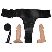 Carregar imagem no visualizador da galeria, Strap-on com dois dildos realistas - 11 e 11.5cm - Jessica - Baile
