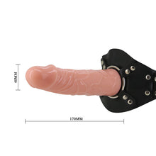 Carregar imagem no visualizador da galeria, Dildo realístico bege com cinta - 17cm - Marcus - Baile
