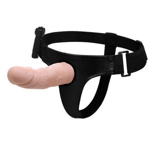 Strap-on oco com vibração - Bege - 15cm - Ultra Passionate Harness