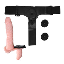 Carregar imagem no visualizador da galeria, Strap-on duplo com vibração - 18 cm - Ultra passionate harness - Baile
