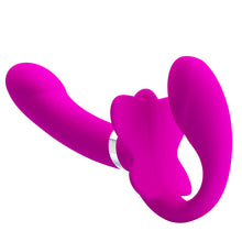 Carregar imagem no visualizador da galeria, Strap-on duplo com vibração - Valerie - Pretty Love
