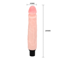 Carregar imagem no visualizador da galeria, Vibrador realístico multivelocidade - 26 cm - Bege -  The Realistic Cock - Baile
