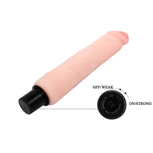 Carregar imagem no visualizador da galeria, Vibrador realístico multivelocidade - 26 cm - Bege -  The Realistic Cock - Baile
