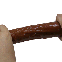 Carregar imagem no visualizador da galeria, Vibrador realístico castanho - 23.8cm - Rufus - Pretty Love
