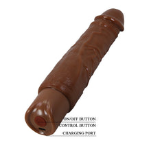 Carregar imagem no visualizador da galeria, Vibrador realístico castanho - 23.8cm - Rufus - Pretty Love

