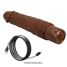 Carregar imagem no visualizador da galeria, Vibrador realístico castanho - 23.8cm - Rufus - Pretty Love
