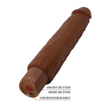 Carregar imagem no visualizador da galeria, Vibrador realístico castanho - 25.2 cm - Soren - Pretty Love
