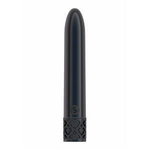Bala vibratória - Recarregável - 10,8 cm - Preto - Shiny - Royal Gems